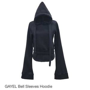 Hooded bell sleeve hoodie